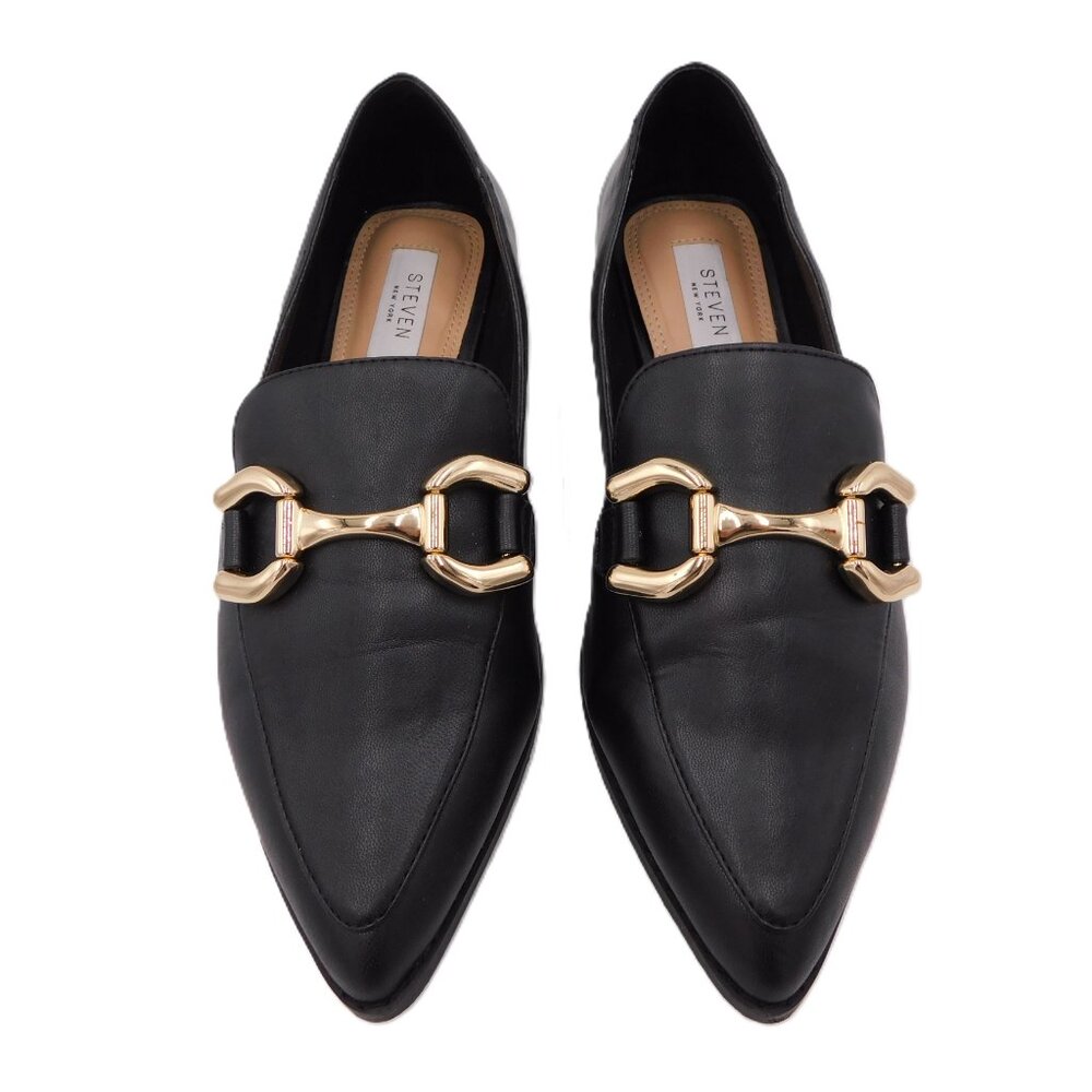 Steven New York Steve Madden Black Vilena Horsebit Loafers | Pointy | VGUC | 8M